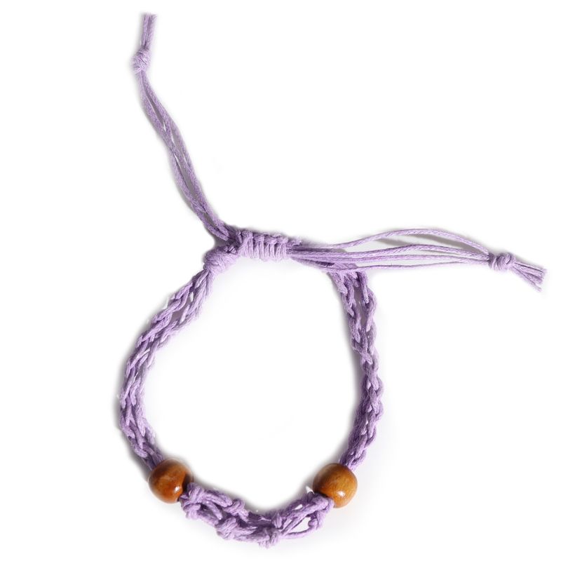 Šňůrky na Náramky z Drahých Kamenů 20-28cm - Fialové