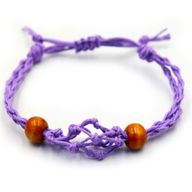 Šňůrky na Náramky z Drahých Kamenů 20-28cm - Fialové