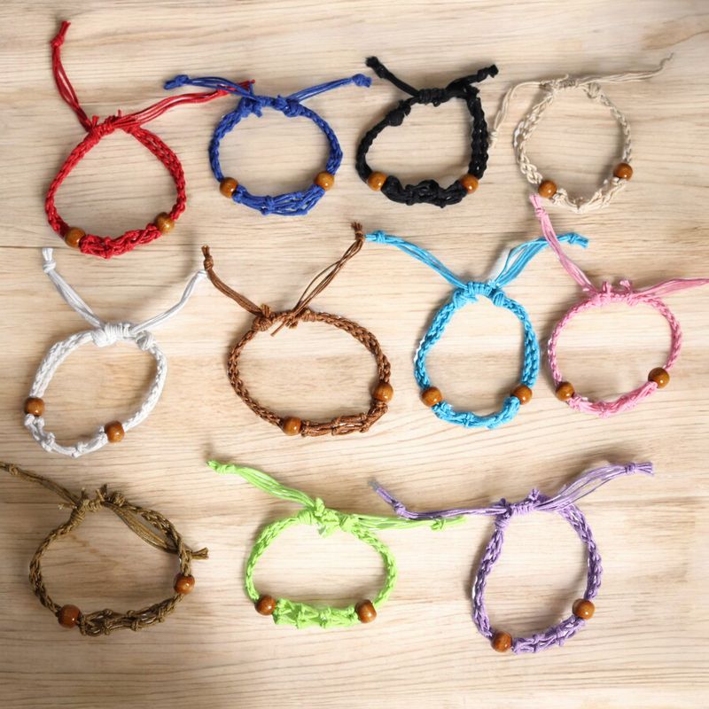 Šňůrky na Náramky z Drahých Kamenů 20-28cm - Mix Balení (5 z každé barvy)