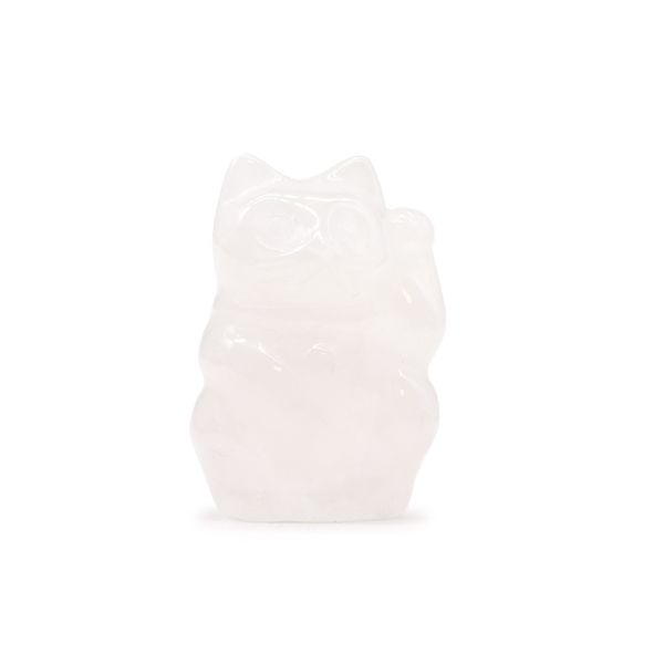 Šťastná Kočka z Drahých Kamenů - Růženín - 50x35x25mm