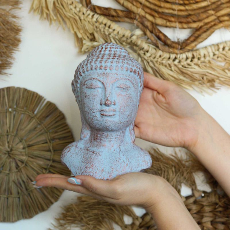 Hlava Buddhy - Modrá Měď