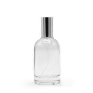 50ml Kulatá Chunky Lahvička, Stříbrný Sprej a Uzávěr
