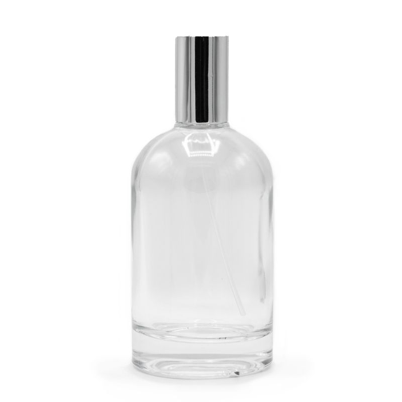 100ml Kulatá Chunky Lahvička, Stříbrný Sprej a Uzávěr