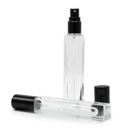 10ml Čtvercová Vysoká Štíhlá Lahvička, Černý Sprej a Uzávěr