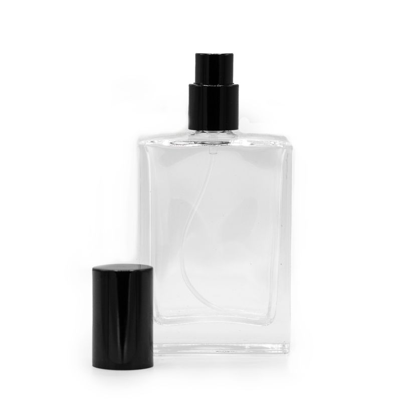 50ml Čtvercová Chunky Lahvička, Černý Sprej a Uzávěr