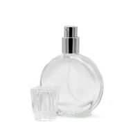 30ml Oválná Lahvička, Stříbrný Sprej a Křišťálový Uzávěr