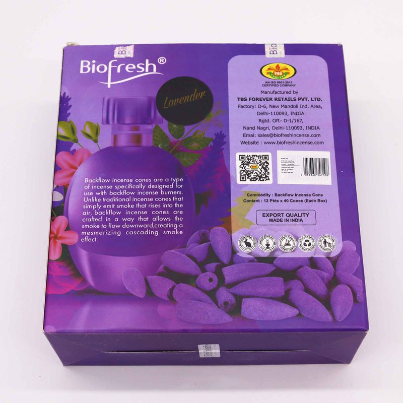 Biofresh Vonné Kužely Tekoucí Dým (40 kuželů) - Levandule