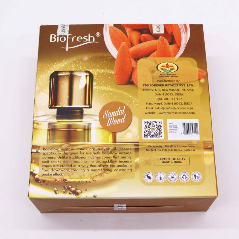 Biofresh Vonné Kužely Tekoucí Dým (40 kuželů) - Santalové Dřevo