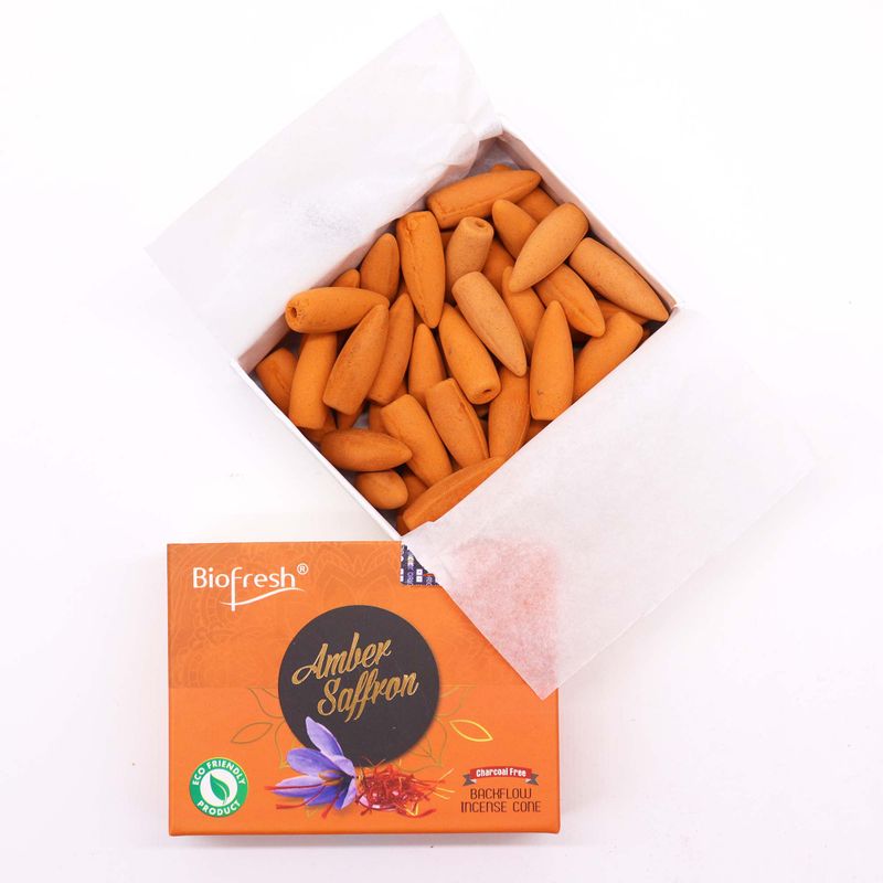 Biofresh Vonné Kužely Tekoucí Dým (40 kuželů) - Jantarový Šafrán