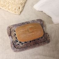 Šedá Mastková Mýdlenka & Odkapávač 11x8cm - Klasický Čtverec