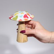 Malá Houba - 10cm - Pastelová Srdce