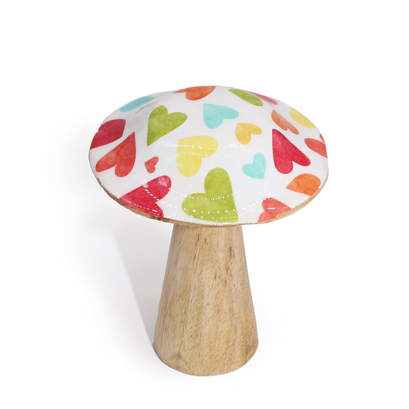 Malá Houba - 10cm - Pastelová Srdce