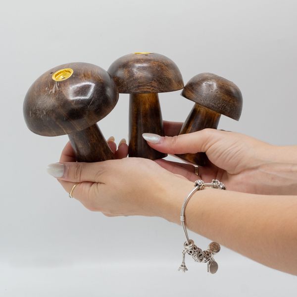 Set 3 Mini Stojánků na Kužely - Hříbky (10cm 9cm 8cm)