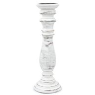 Klasický Svícen - Bílý Vymývaný - 37x10cm - Velký
