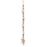 Indické Zvonkohry - Mosazní Slon s Chakra Korálky - 53cm