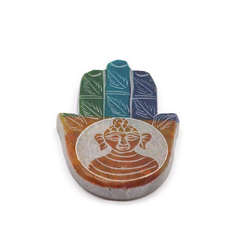 Stojan na kadidlo z mydlového kamene Hamsa 9x6 cm - Buddha