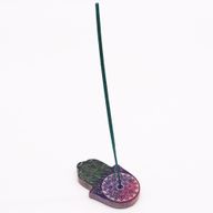 Držač kadidla z mydlového kamene Hamsa - lotusový květ, 9 × 6 cm