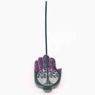 Saponitový držák na kadidlo Hamsa Střední 13x9 cm - Strom života