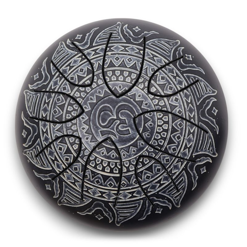 Happy Buben - Gravírovaná Mandala - Óm - 16cm