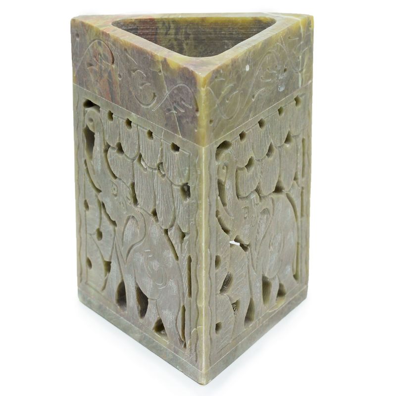 Trojuhelníková Mastková Barevná Aroma Lampa 11x9cm - Slon