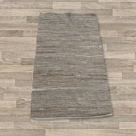 Malý Indický Ručně Tkaný Bavlněný Koberec - 50x90cm - Uhlový