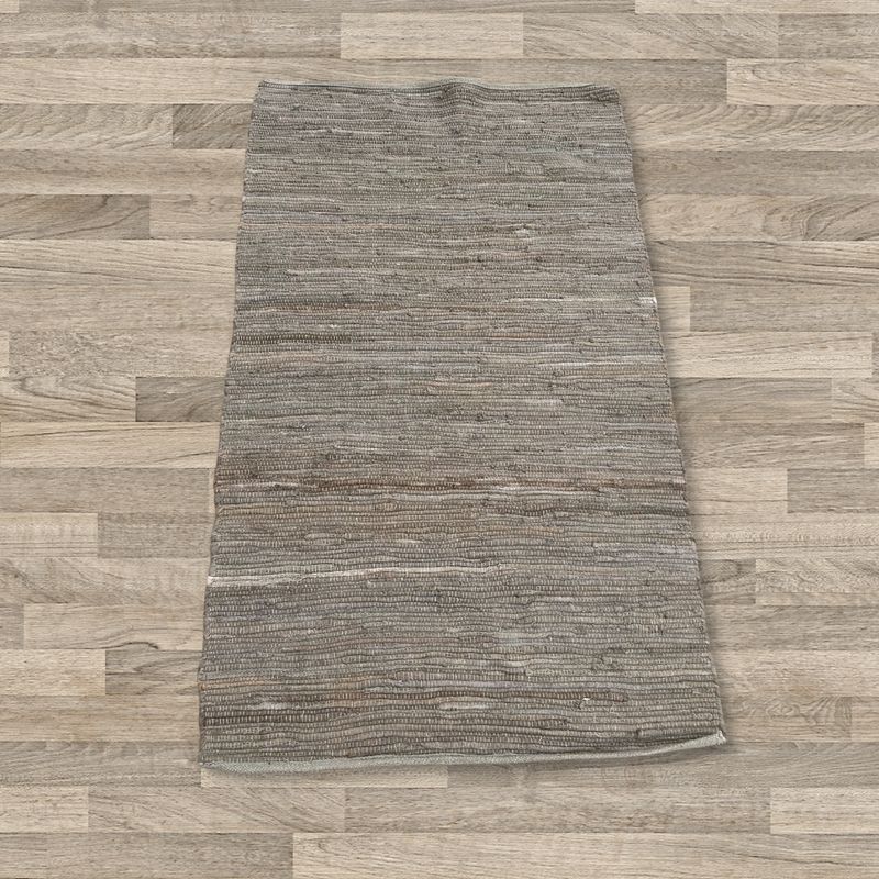 Malý Indický Ručně Tkaný Bavlněný Koberec - 50x90cm - Uhlový