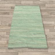 Malý Indický Ručně Tkaný Bavlněný Koberec - 50x90cm - Aqua