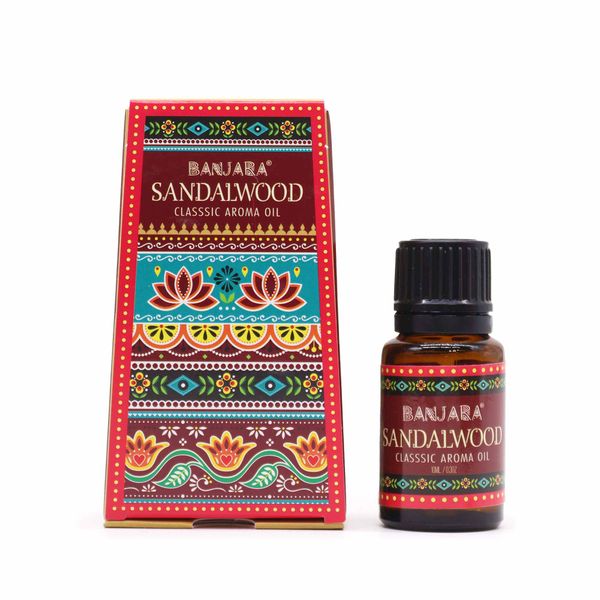 Banjara Indický Vonný Olej 10ml - Santalové Dřevo