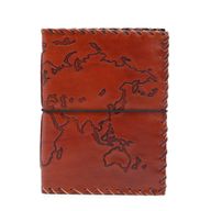Cestovatelský Zápisník se Šňůrkou - Hnědý - 96 Stránek - 17x13cm