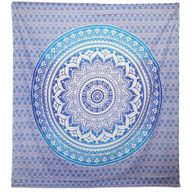 Nástěnný Závěs / Plážové Prostěradlo - Umrao Mandala - Modrá