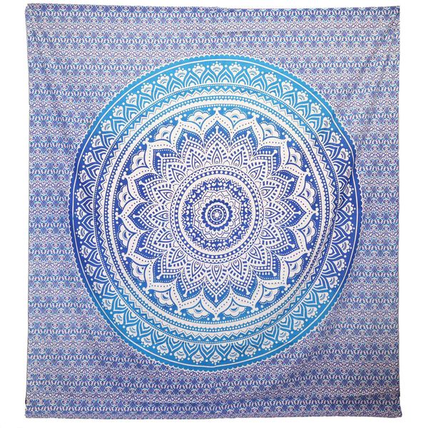 Nástěnný Závěs / Plážové Prostěradlo - Umrao Mandala - Modrá
