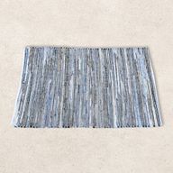 Velký Koberec z Juty a Recyklované Bavlny - 130x170cm - Modrý