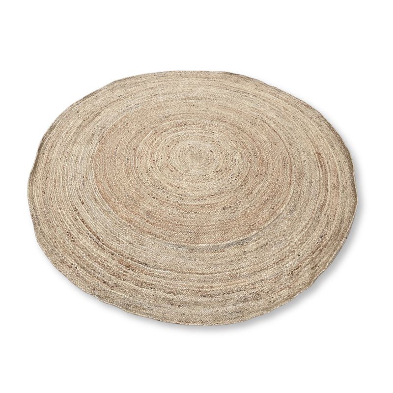 Extra Velký Kruhový Měkký Jutový Koberec 200cm