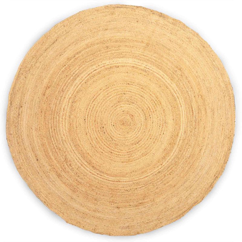 Extra Velký Kruhový Měkký Jutový Koberec 200cm
