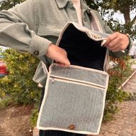 Konopný Batoh pro Notebook - Modře Zelený