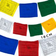 Střední Tibetské Modlitební Vlajky - 18cm (10 Vlajek)