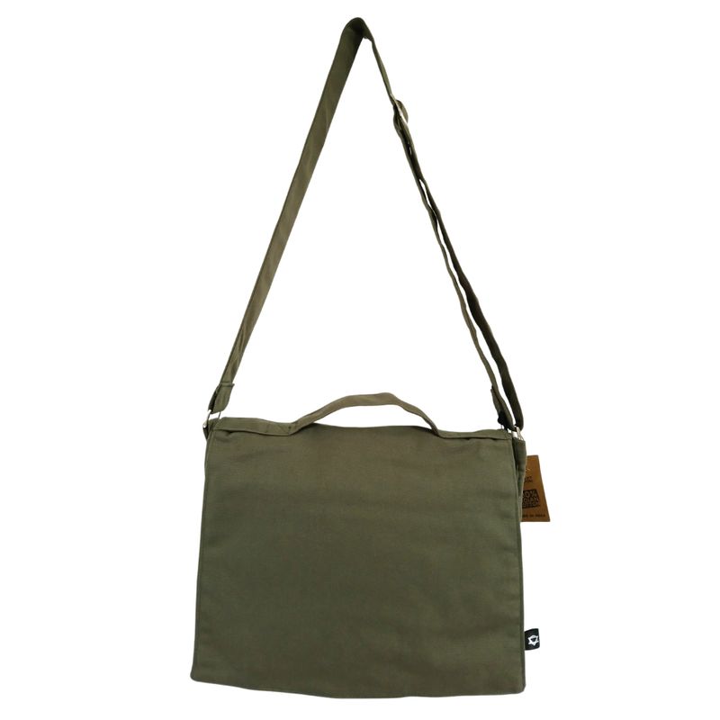 Bavlněná Plátěná Taška Messenger - Olivová