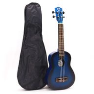 Ručně Vyráběné Ukulele - Modrý Sunburst Finish (4 Struny)