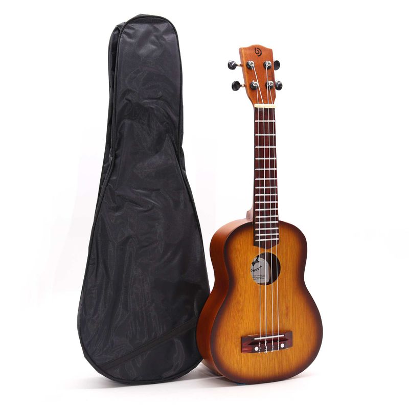 Ručně Vyráběné Ukulele - Oranžový Sunburst Finish (4 Struny)