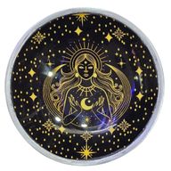Smaltovaný Obětní Talíř na Třech Nohách - Zlatá Bohyňe