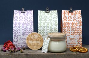 180g Sójová Svíčka v Uzavíratelné Sklenici - Dárkové Balení - Bílý Fík