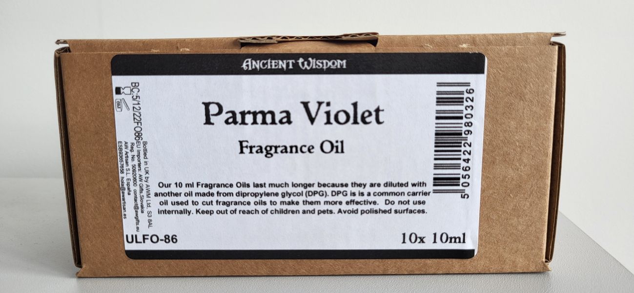 10 ml oleje s vůní Parma Violet - Bez etikety