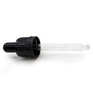 Černá T/E Skleněná Pipeta pro 5ml Lahvičku s Kapátkem 18mm