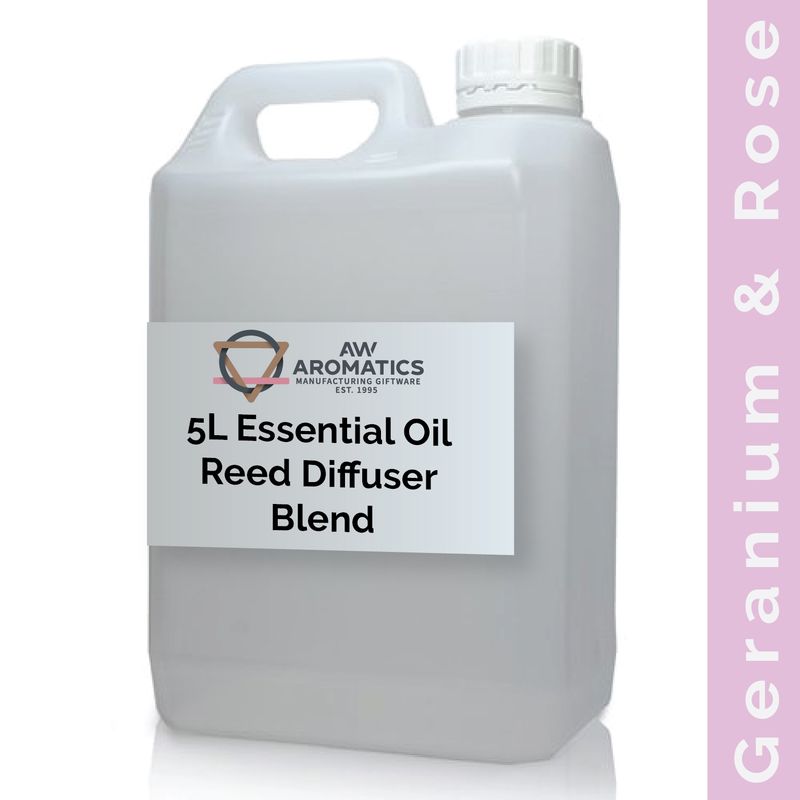 5L Směs Esenciálních Olejů do Třtinových Difuzérů - Geranium & Růže