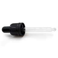 Černá T/E Skleněná Pipeta pro 5ml Lahvičku s Kapátkem 18mm