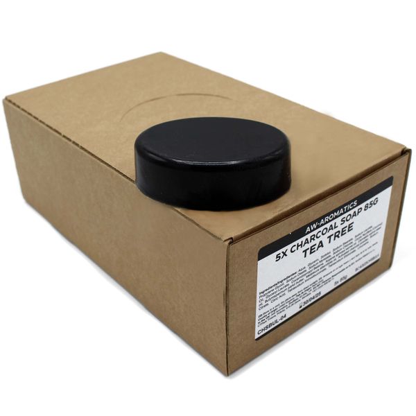 Mýdlo s Aktivním Uhlím 85g - Tea Tree - Bez Etikety
