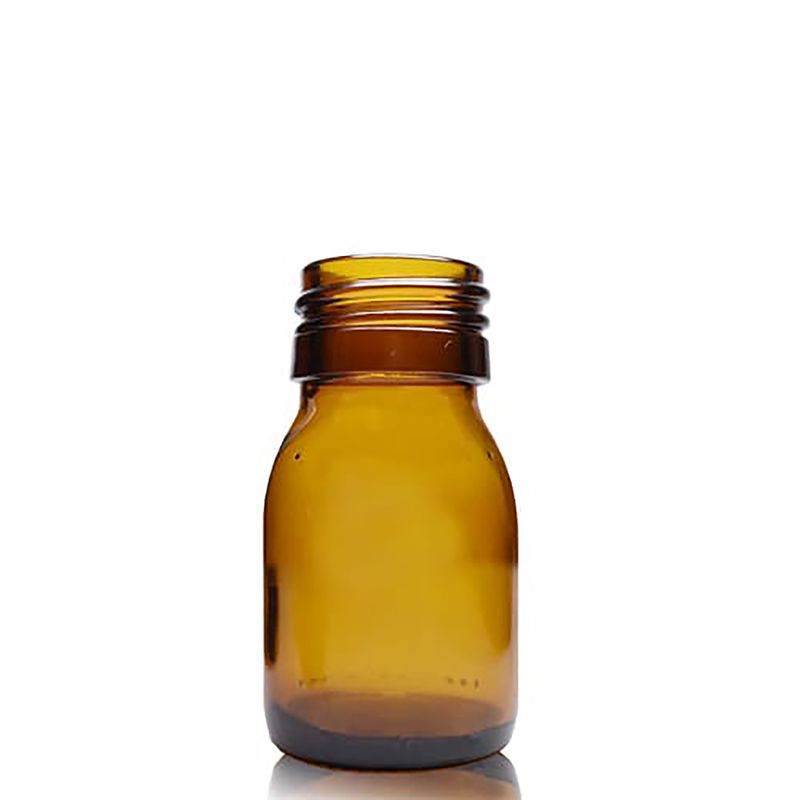 30ml Jantarová Skleněná Lékovka - Bez Uzávěru