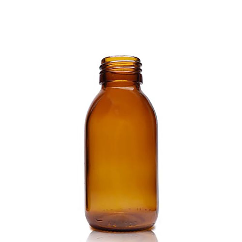 100ml Jantarová Skleněná Lékovka - Bez Uzávěru