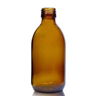 250ml Jantarová Skleněná Lékovka - Bez Uzávěru