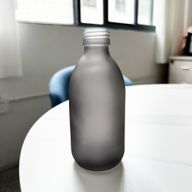 300ml Šedá Skleněná Lékovka - Bez Uzávěru